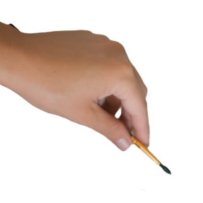 Hand with paintbrush